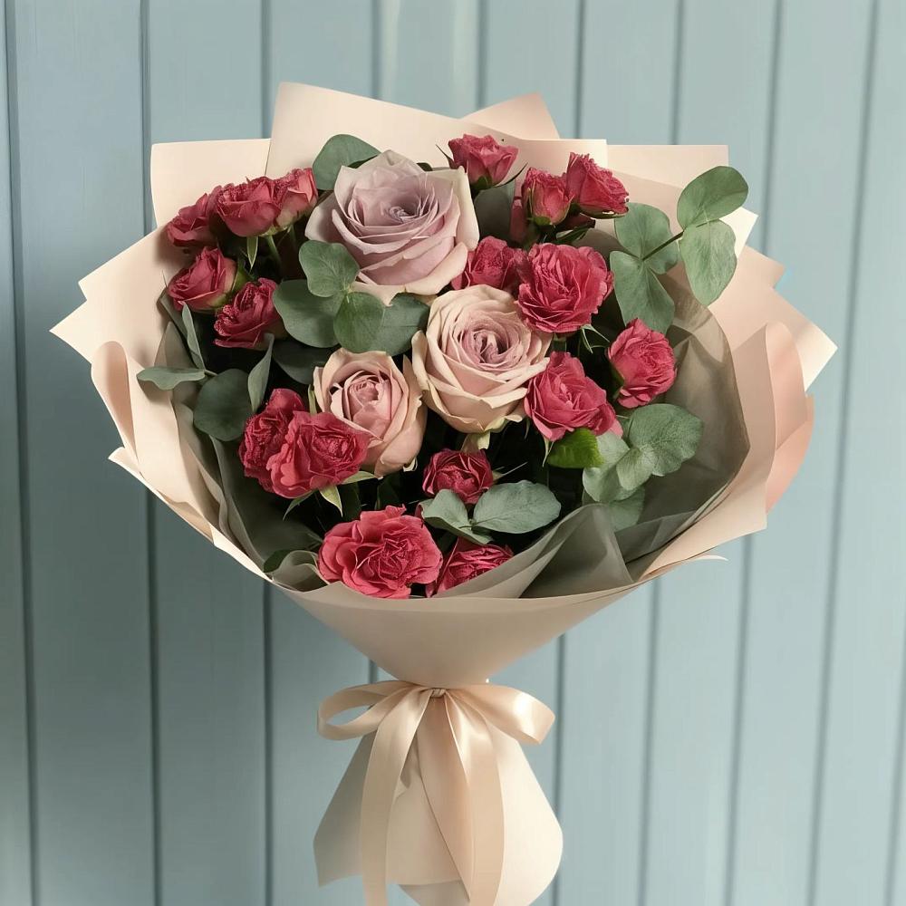 Букет цветов из: Гвоздики и Розы в Ленинске