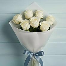 Букет 7 Белых роз Эдлесс Лав #REPLACE_PRED# Ленинске