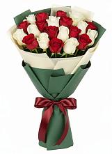 Букет Микс из красных и белых роз #REPLACE_PRED# Ленинске
