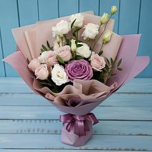 Букет цветов из:  Розы и Лизиантусы в Ленинске