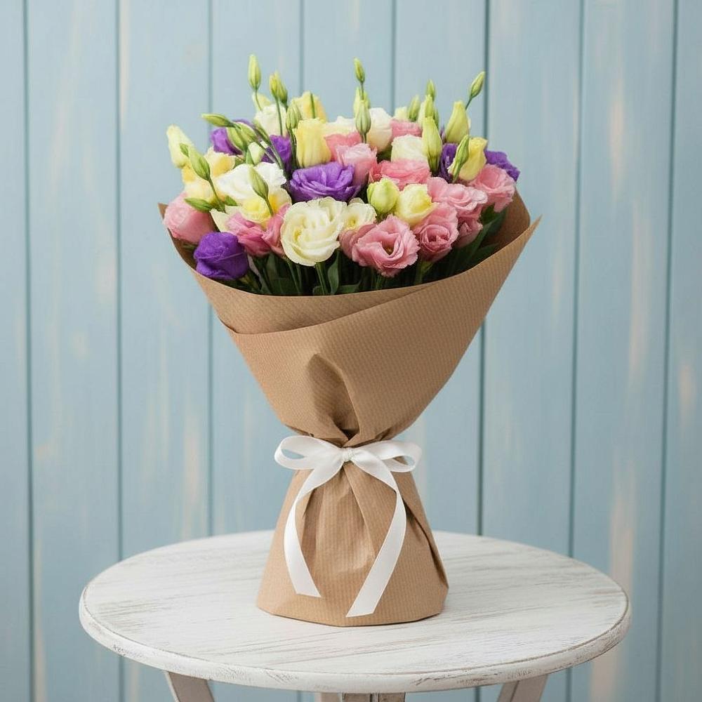 Букет цветов из: Лизиантусы в Ленинске