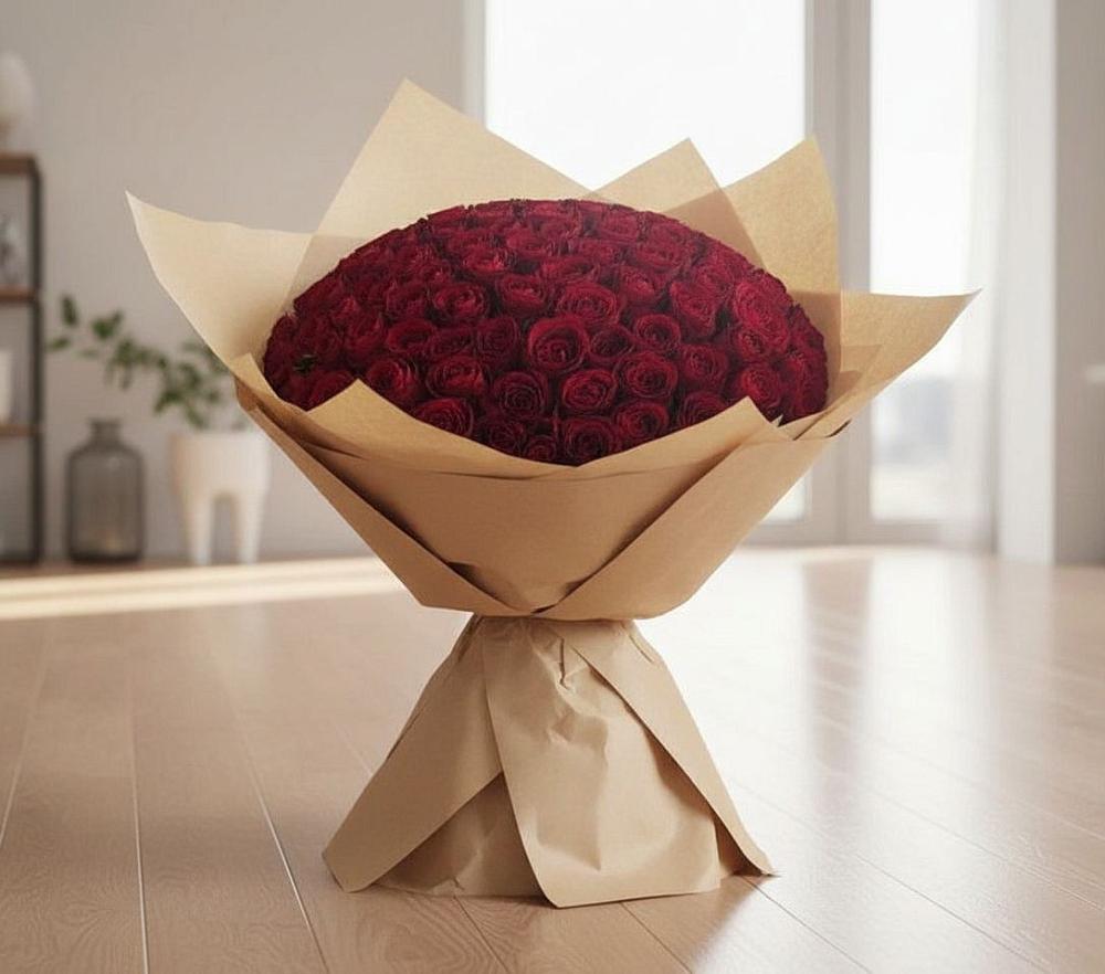 Букет 101 Красная роза в Ленинске