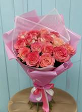 Букет 15 Розовых роз Равель в Ленинске