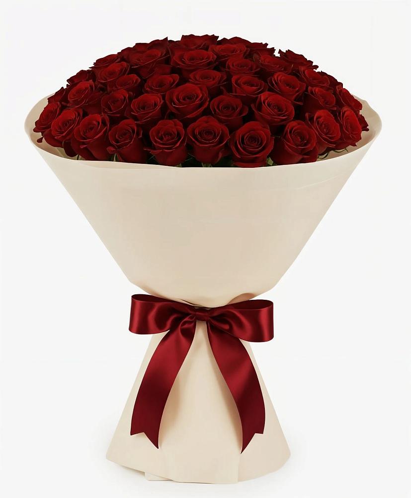 Букет 101 Бордовая роза Блэк Бакарра в Ленинске