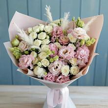 Букет цветов из:  Альстромерии и Розы #REPLACE_PRED# Ленинске