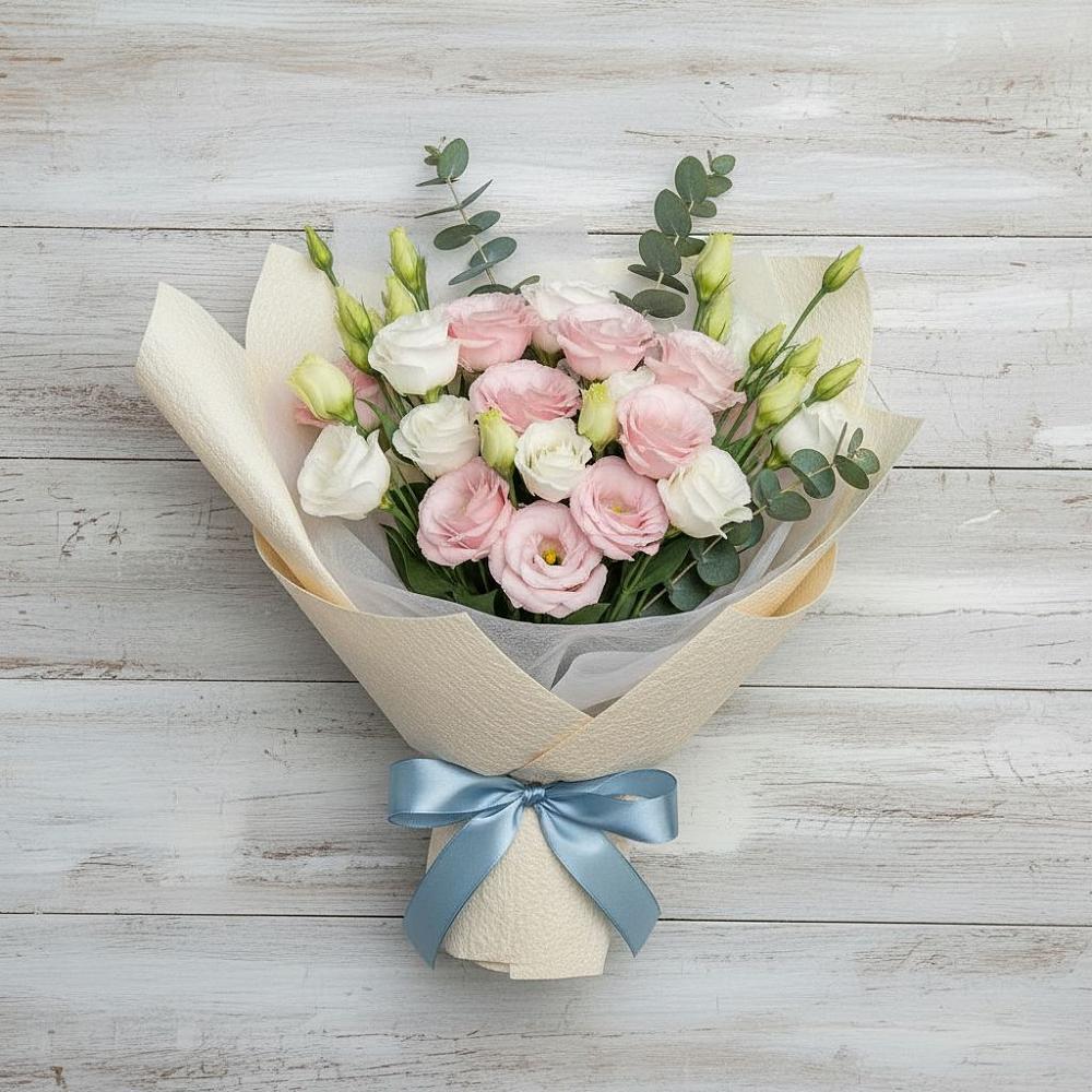 Букет цветов из: Лизиантусы в Ленинске